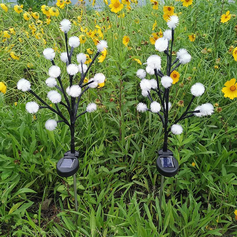 Cross-Border LED Solar Cherry Blossom Firework Lights for Garden and Courtyard Decoration