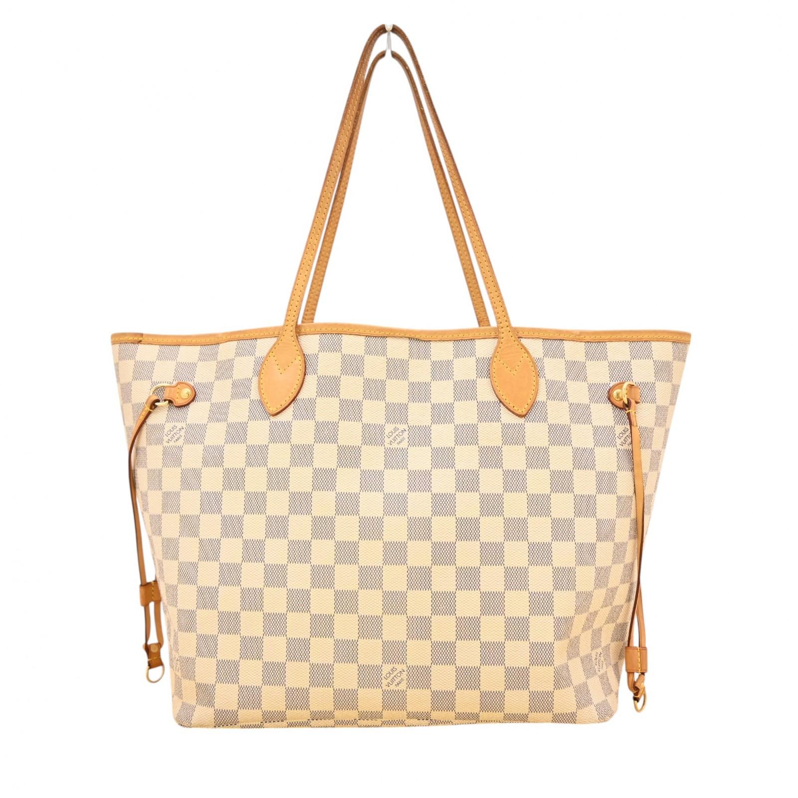 

Auth Louis Vuitton Azur Neverfull MM Tote Bag lv7775fe