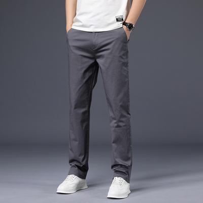 Mens Pants Cotton Casual Stretch Male Trousers Man Long Straight High Quality Plus Size Pant Suit