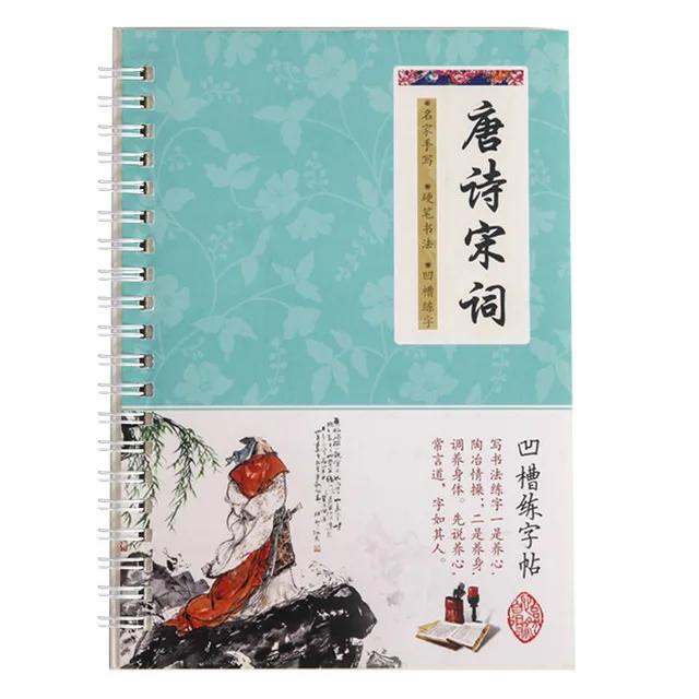 3D Chinese Characters Reusable Groove Calligraphy Copybook Erasable pen Learn hanzi Adults Art writing Books