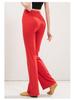 Spring/Summer High Waist Butt-Lifting Yoga Pants: Nude Feel, High Elastic, Slimming Straight Leg, Micro Flare, Body Shaping for Women.