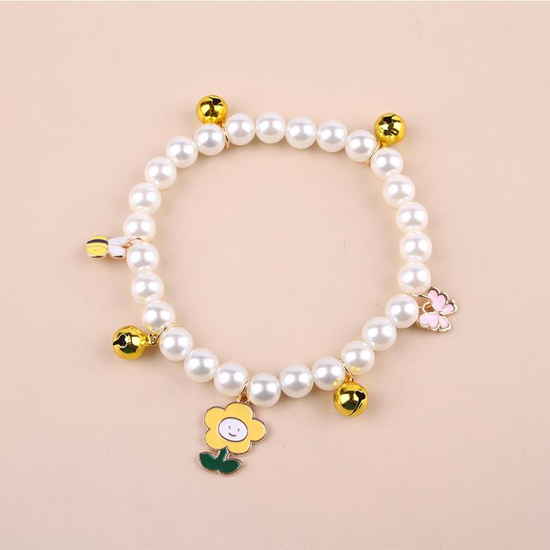 

1 шт. ожерелье для питомца, кошачий жемчужный ошейник, кулон для питомца, ошейник для кошки, собаки, жемчужные украшения в подарок