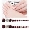 J-12 Cherry Diamond Removable Wearable Toe Nail Art Stickers Handmade Gel Toe Nail Tips For Women