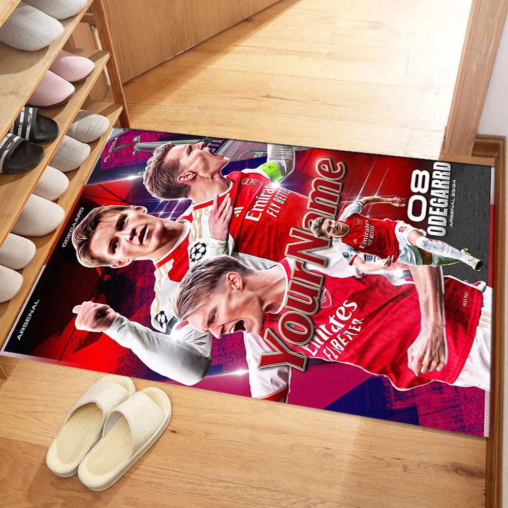 Arsenal Customized Name Floor Rug Office Rug Perfect for Playrooms Kitchen Outdoor Foyer Antislip Carpet Anime Office Decor Perfect Gift for Women/Men