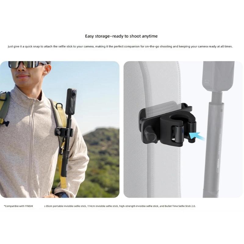 Action Cameras Backpacks Mount Adjustable Camera Brackets With Fast Release Anti Slip Clip For Hiking Cycling Vlog