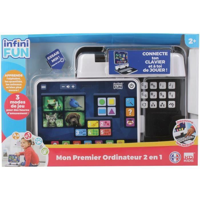 Calculator Jucărie - KD - Primul meu calculator 2 în 1 - Învățare evolutivă a culorilor, formelor și literelor