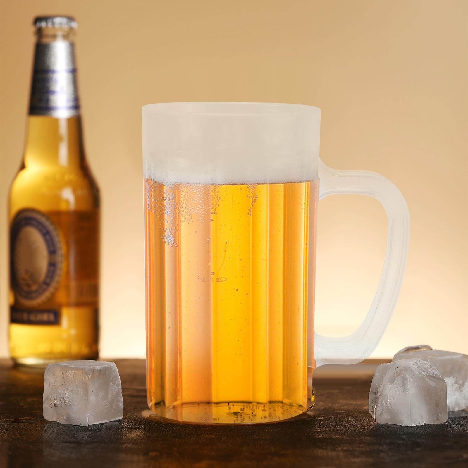 

520 Ml Transparent Draft Beer Mug Glasses Drinking Cup Party Acrylic Plastic Material