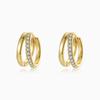 Minimalist Cross Hoop Earrings For Women Gold Color Huggie Hoops Pave AAA+ CZ X-Shape Daily Statement Jewelry for Women Party