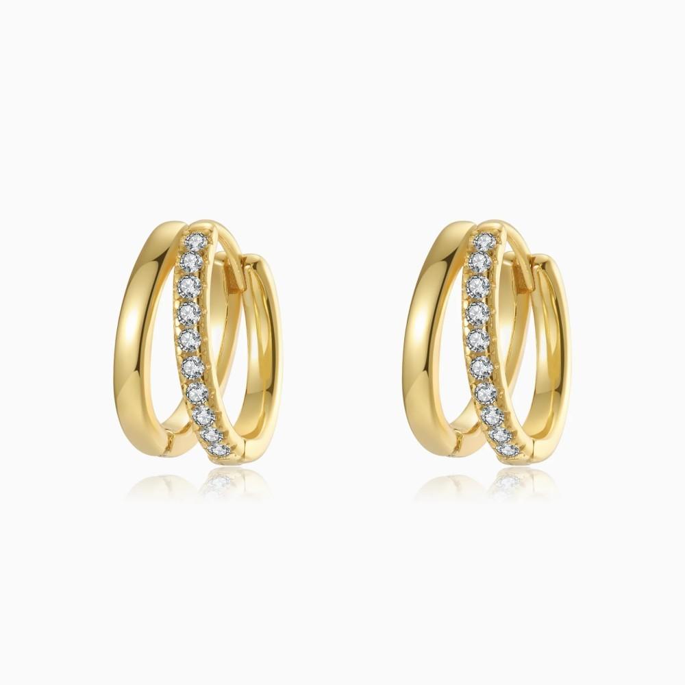 Minimalist Cross Hoop Earrings For Women Gold Color Huggie Hoops Pave AAA+ CZ X-Shape Daily Statement Jewelry for Women Party