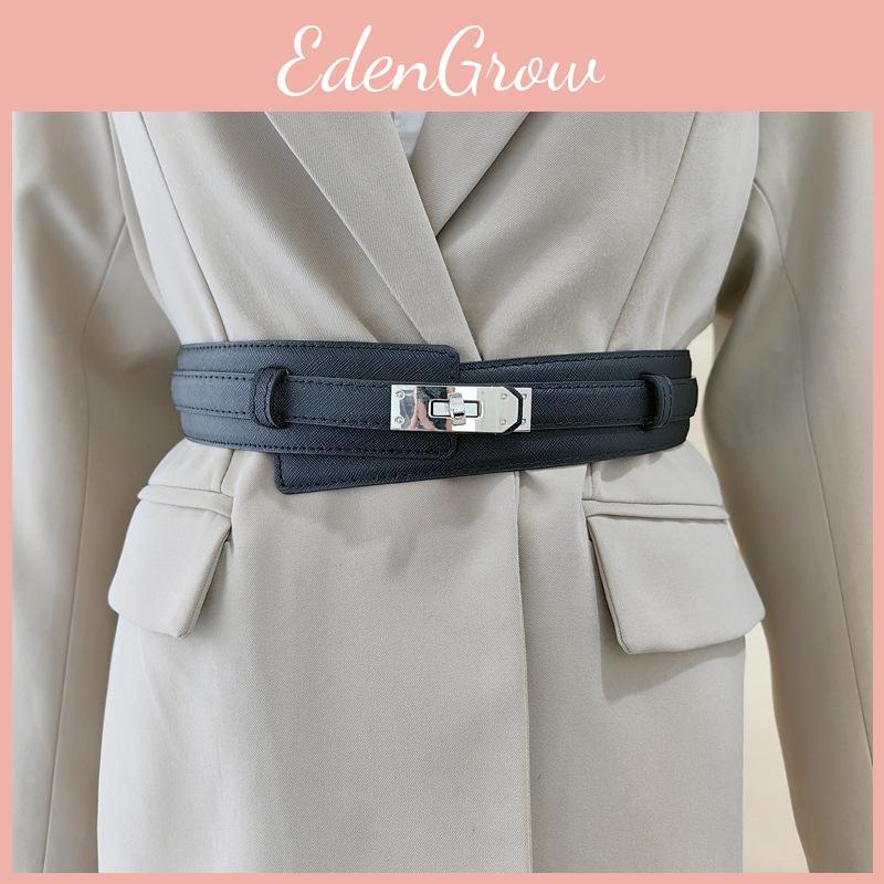 Leather Wide Simple Belt For Women Adjustment For Dress And Coat Styling Gift