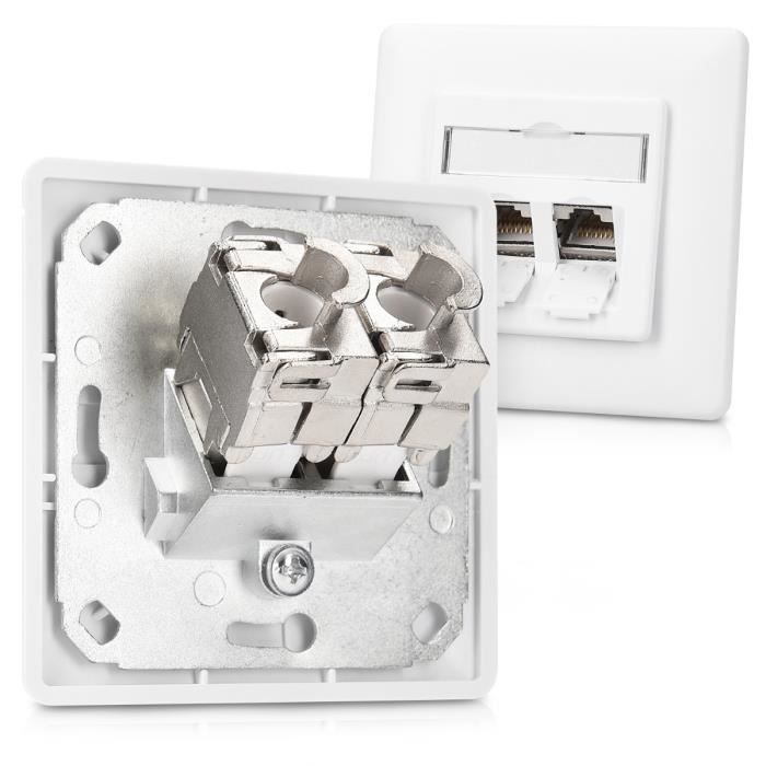 Module keystone - kwmobile - catégorie 6a - 6 modules - connexion rj45 - montage snap-in