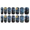 Van Gogh Starry Sky Nail Stickers - Glitter & Full Coverage, Culturally Creative Design from China