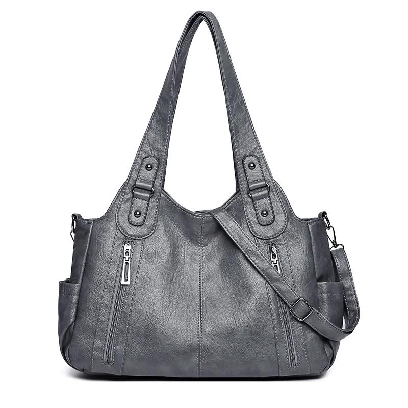 Large Capacity Designer Women's Luxury Shoulder Crossbody Bag Fashion Soft Leather Ladies Bag