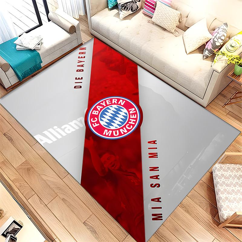 FC Bayern Munich (1) Rug Suitable For Living Rooms Bedrooms Computer Rooms Dining Areas And Placement Under Tables And Chairs Also An Ideal Choice For