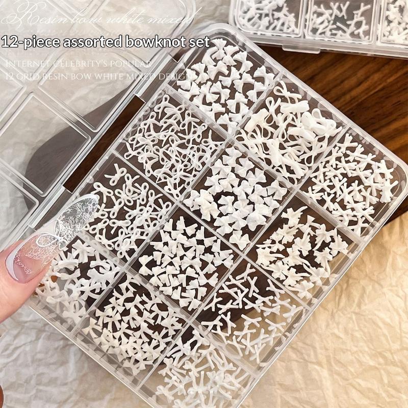 Bow Mixed White Mini Nail Art Nail Rhinestone Nails Decals Nails Art Design Nail Charm Nail Art Decoration Charm Accessories