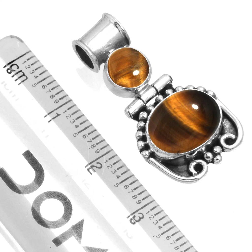 925 Sterling Silver Pendant Women Gemstone Handmade Jewelry Mothers' Day Gift Malachite Moonstone Rose Quartz Red Stone Smoky Topaz Tiger Eye Fashion