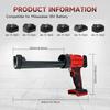 Electric Caulking Gun 10oz/300ml 4-Speeds Caulk Adhesive Gun Silicone Gun with LED Light for Milwaukee 18V Battery (No Battery)