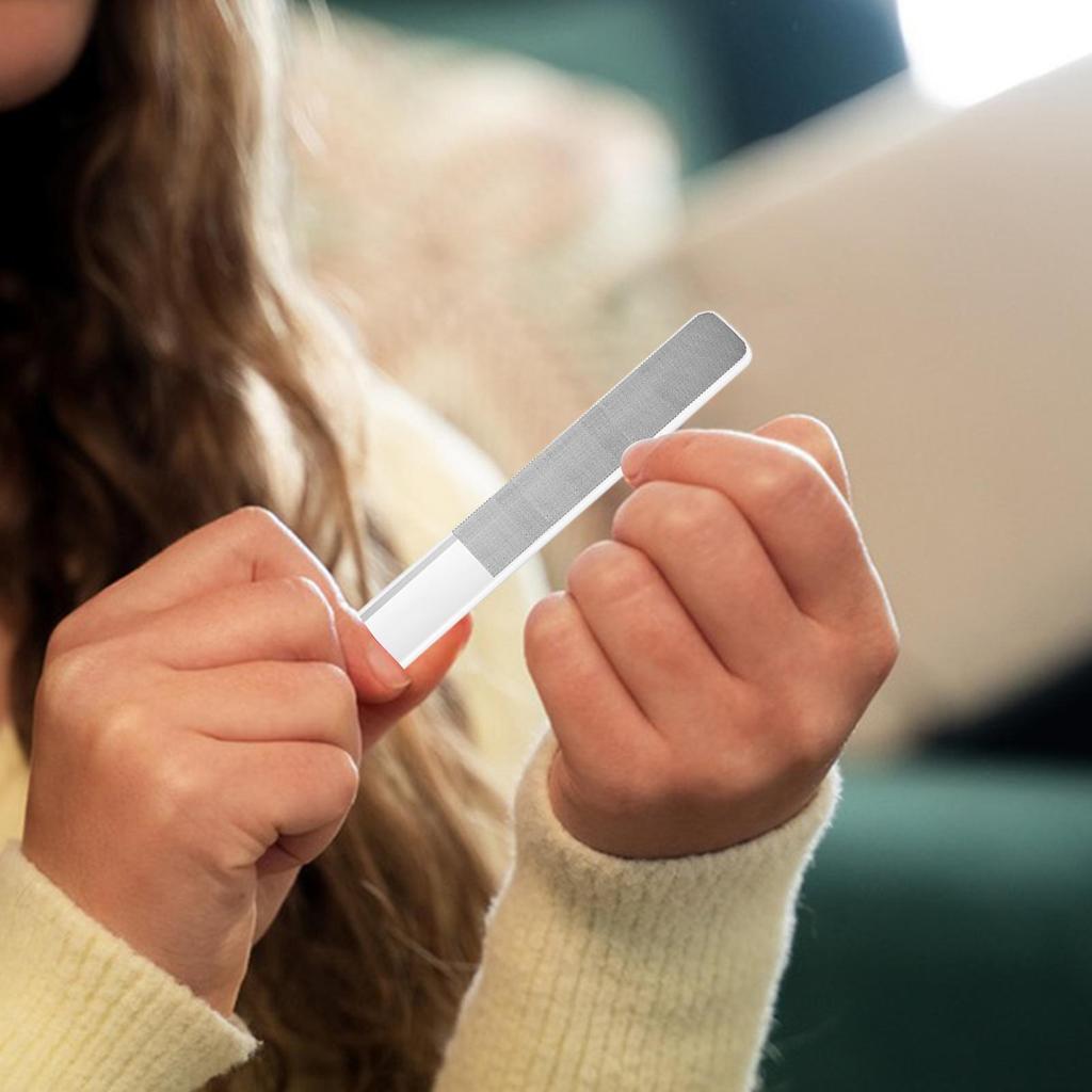 Glasnagelfeile Polierfeile Nagellack Reibestreifen Polieren und Glänzen Nagelverlängerungswerkzeug Doppelseitige Nagelfeile Nagelpolierer