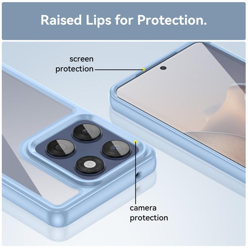 For Motorola Edge 60 5G Phone Case WANLONFENG XC Series TPU Acrylic Cover with Tempered Glass (Big Lens Hole)