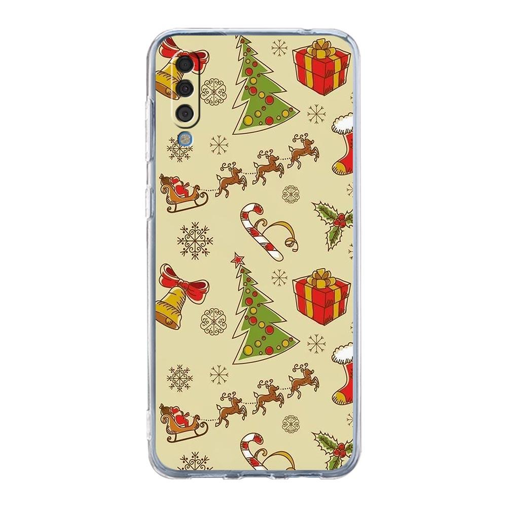 Phone Case For Samsung A56 A36 A26 A16 A14 A12 A22 A32 5G A34 A42 A52 A54 A50 A70 A40 A20E A20S A04S A06 Cover Cartoon Christmas