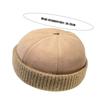 Solid Color Hip-hop Hat Adjustable Melon Skin Caps Casual Brimless Hat  Autumn Winter