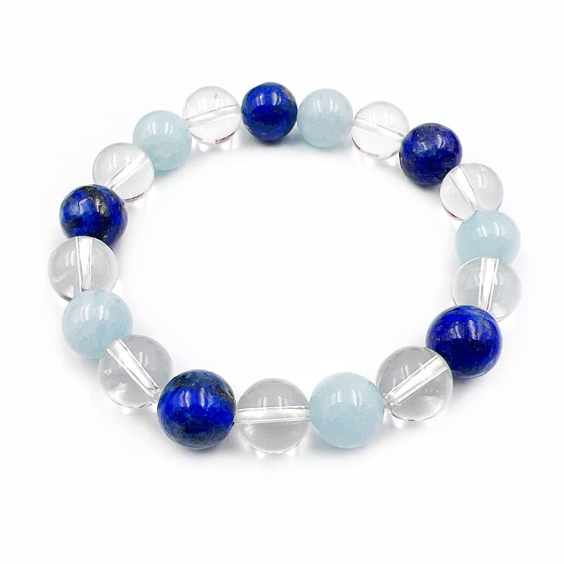 Lapis Crystal Natural Power Good Luck Aquamarine, Lazuli, Bracelet, Stone, Stone, Birthstone,