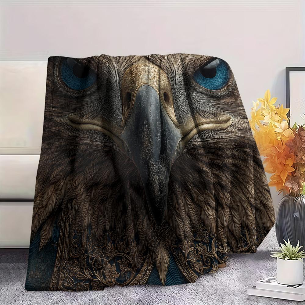 Dark Eagles  Print Flannel Blanket, High quality Comfortable for All Seasons, Home Decor, Warmth and Comfort