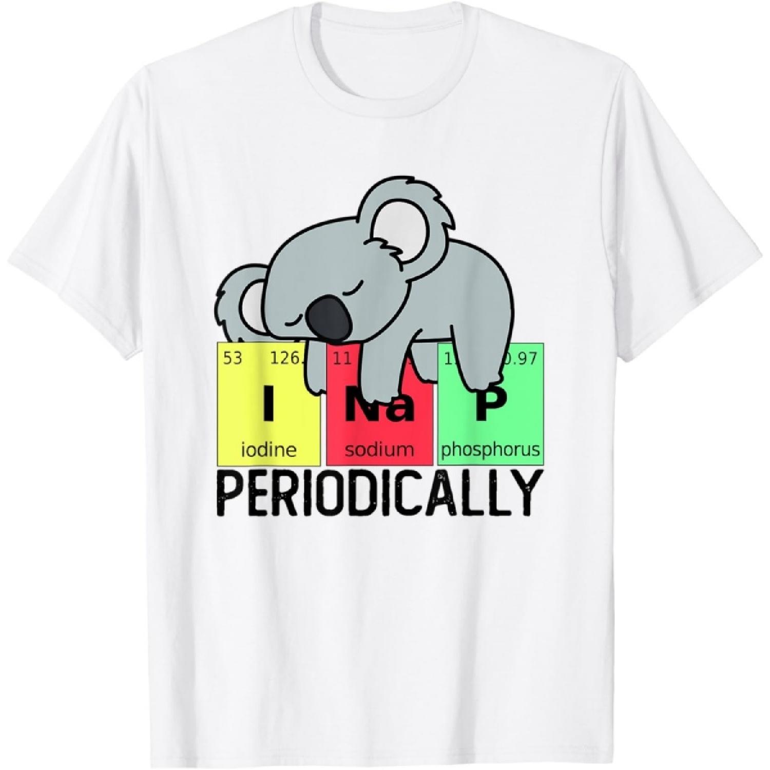 Funny Science Koala I Nap Periodically Pandas Lovers T-Shirt S белый