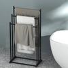 Towel Rack Bathroom Hanger Metal Standing Industrial Black