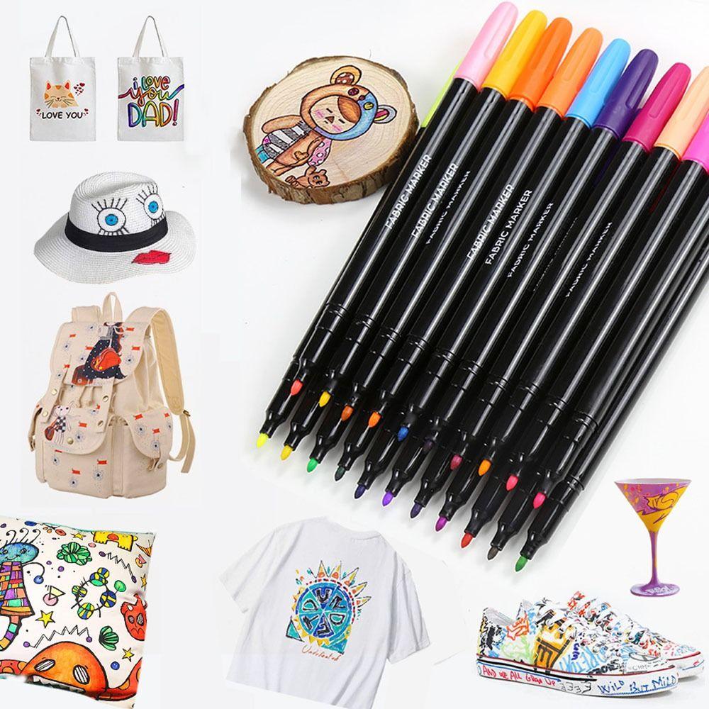 

12/24 шт., ручка для рисования по ткани, красочная ручка для граффити, высококачественная ручка-маркер для ткани, шляпы
