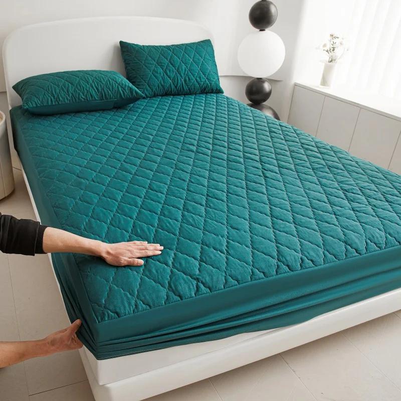 New Waterproof Thicken Mattress Covers Adjustable Fitted Sheets Bed Covers Mattress Pad Protector Sheets For Bed
