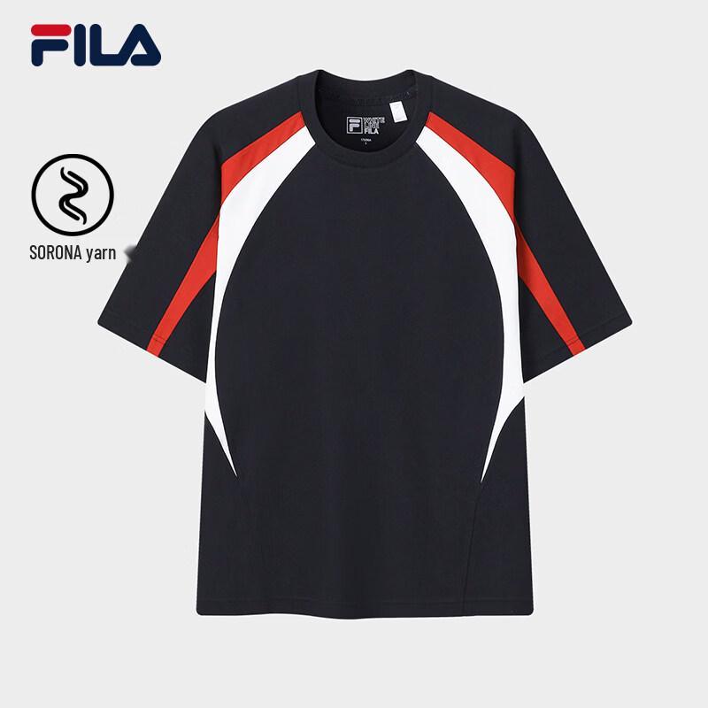 FILA Men s Colorblock Knit Short Sleeve T-Shirt M
