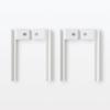 MUJI Height Adjustment Brackets for Steel Unit Light Width 410 x Depth 11 x Height Set of Wall Bookshelf Shelves, Gray, 115mm, 4, KEB94A9S, Shelf,