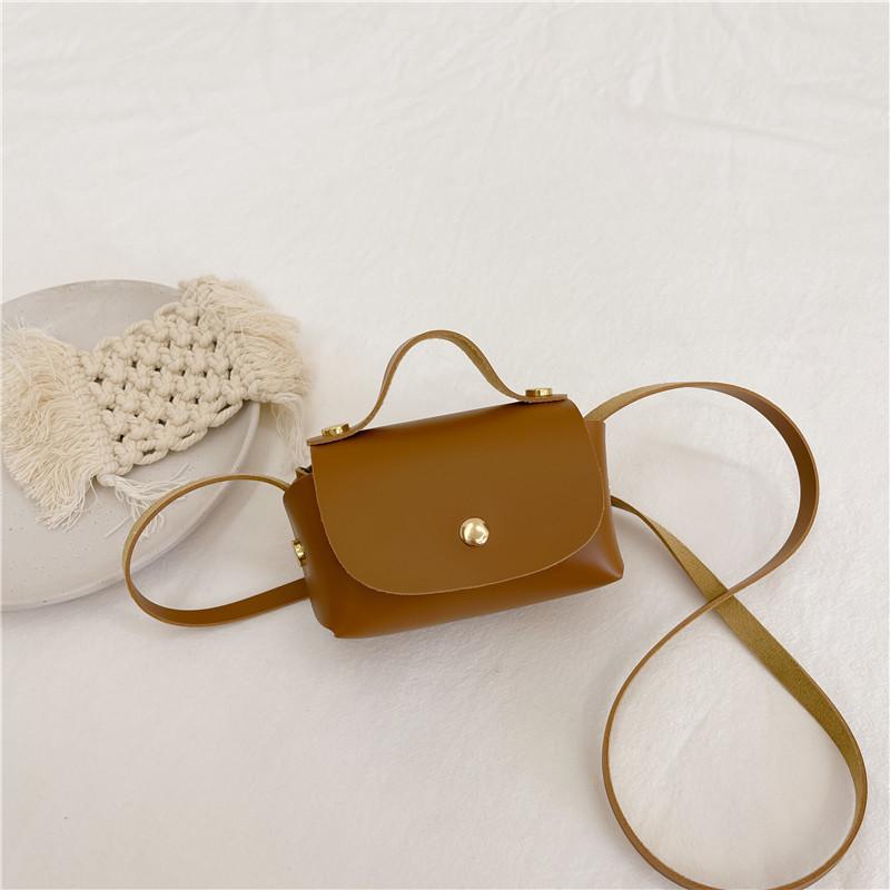 

Modern Pu Leather Mini Children s Bag With Durable And Lightweight Features коричневый