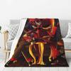 Custom Helluva Boss Black Humor Animated Musical Film Blanket Warm Fleece Soft Flannel Throw Blankets for Bedding Outdoor Autumn