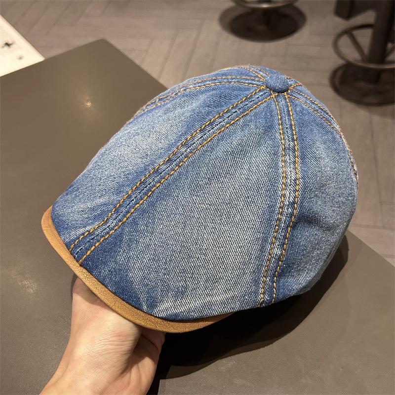 Retro Newsboy Cowboy Hat Unisex Spring Summer Versatile Reversible Sun Travel Snapback Cap All Match
