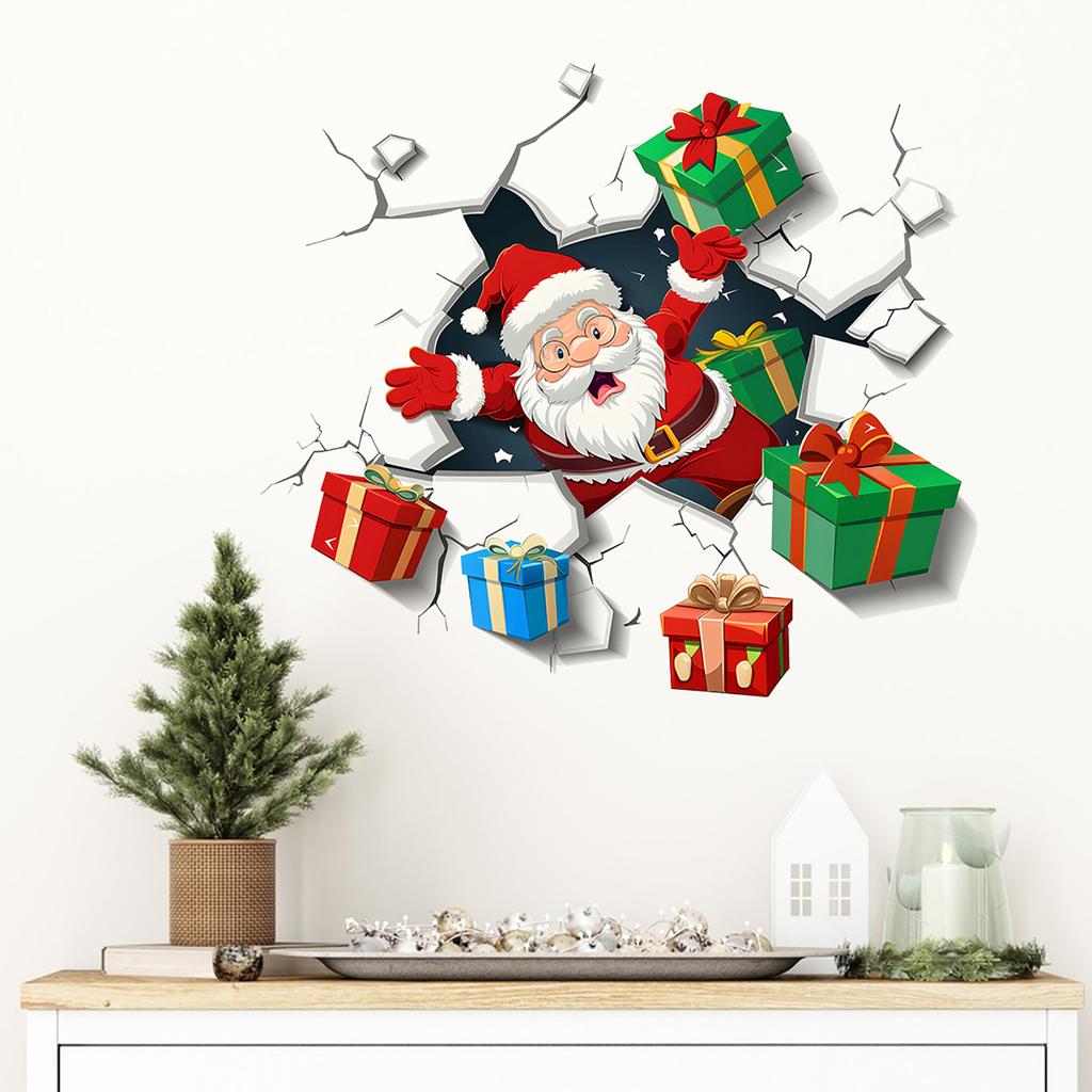 Christmas Wall Stickers Visual Effect Gifts Living Room Wall Decoration Stickers Wallpaper