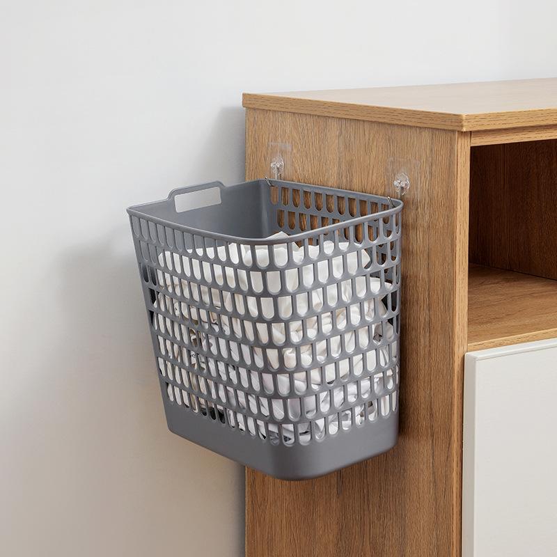 Household Wall Mounted Dirty Clothes Basket, Hand-held Large Plastic Toilet Dirty Clothes Basket, Miscellaneous Toys Hollow Storage Basket