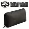Étui Organisateur à Fermeture Éclair Fin pour Accessoires Tech & Appareil Photo Sac de Rangement Portable Multi-Compartiments pour Appareils Photo Reflex Portables Ordinateurs Portables USB