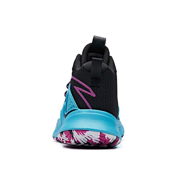 Anta Thompson Series Casual Comfortable Shock Absorbing Non-Slip Wear-Resistant Mid-Top Basketball Shoes Men sneaker Black Blue Purple 11931601-2