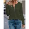 Women's Half-Placket Long Sleeve T-Shirt With Zipper Fall Cloth For Women