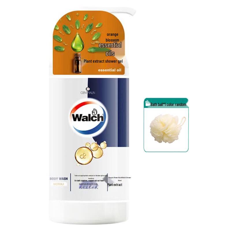 Walch Orange Blossom Essential Oil Shower Gel with Bath Ball