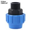 Schwarze Wasserrohrfittings Hochwertiger Außengewinde-Adapter