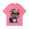 275 GSM Washed T-shirts 100% Cotton Demon Slayer V30 Kanao Doma Print Unisex Heavy Cotton T Shirt