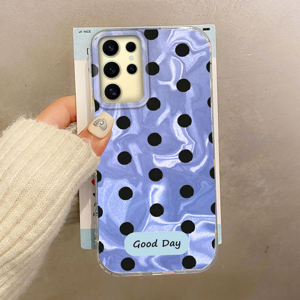 Colorful Classic Black Dots Phone Case for Samsung Galaxy S25 S24 S23 S22 S21 FE Plus Ultra S25+ S24+ Shell Silicone Back Cover