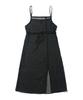 Cargo Bros For Woman See-Through Slip Layered Dress (Black)