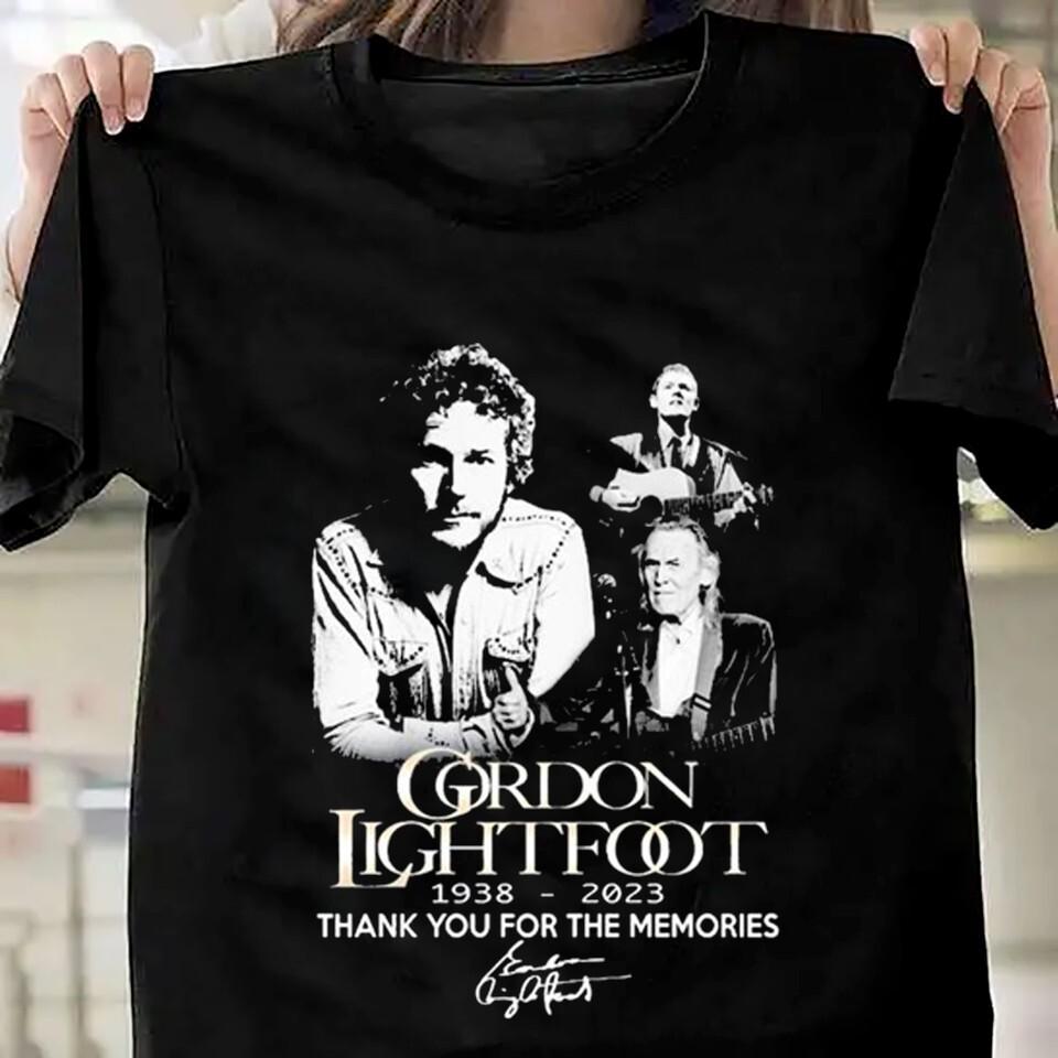 

Gordon Lightfoot 1938 2023 Cotton Black All Size Men Women Shirt KN084 Unisex T-Shirt M