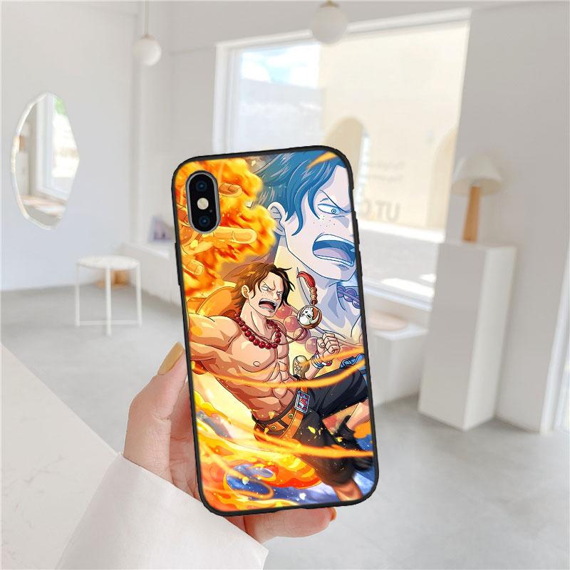 One Piece ACE Soft Shell Phone Case for Redmi Note 10 11 12 Pro Max 10S 10C 10T 11A 11S 12S 12C