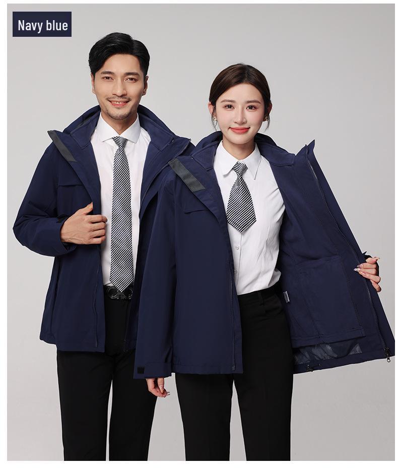 Winter Outdoor Heat-Sealed Warm Couple Outfit: Men's & Women's 3-in-1 Windproof Two-Piece Set
