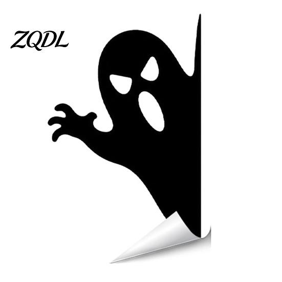 Ghost Witch Party Decor Halloween Silhouette Static Window Stickers, Waterproof PVC Decals, Clings Removable for Home Glass Decoration Film